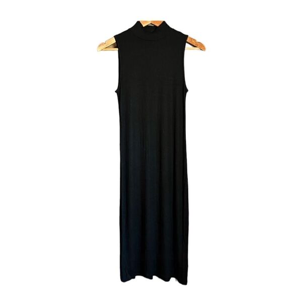 Gap black ribbed sleeveless midi dress - Picture 8 of 8